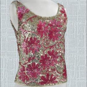 Sparkly wool sequined tank
